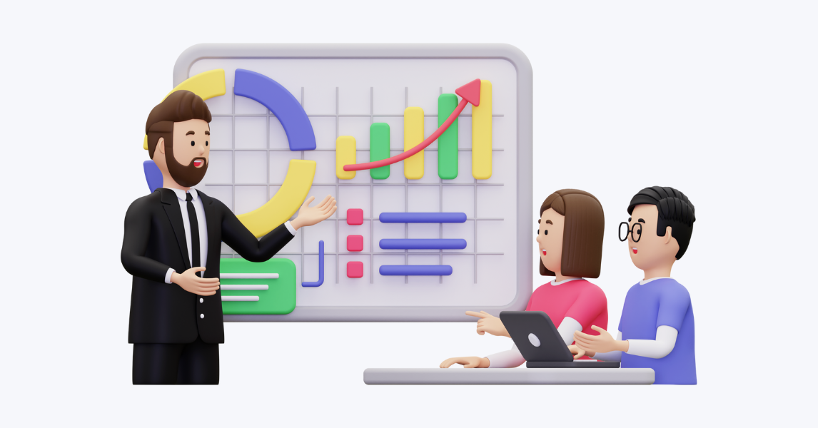Reseller managing client accounts on a laptop